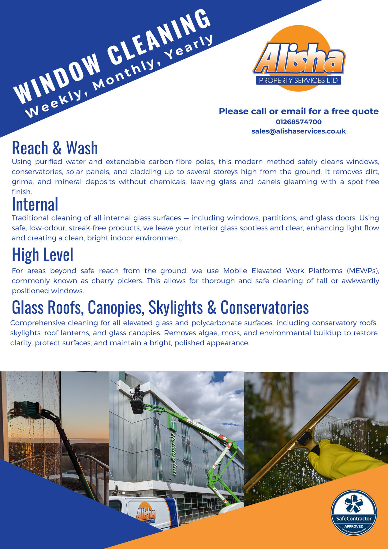 Alisha Property Services Ltd Window Cleaning Leaflet